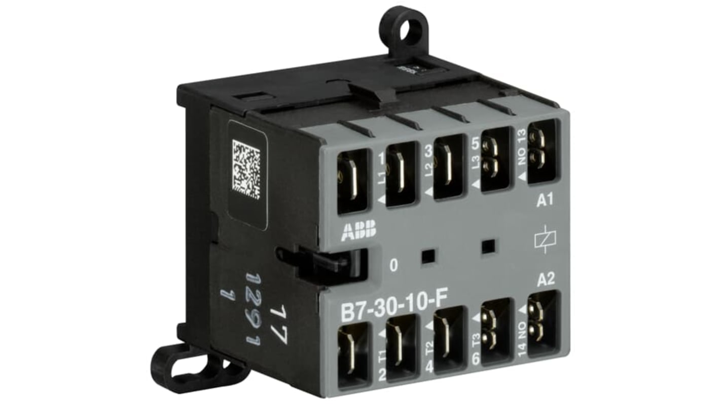 Contactor ABB GJL131 de 3 polos, 4 NA, 20 A, bobina 24 V ac, 5,5 kW