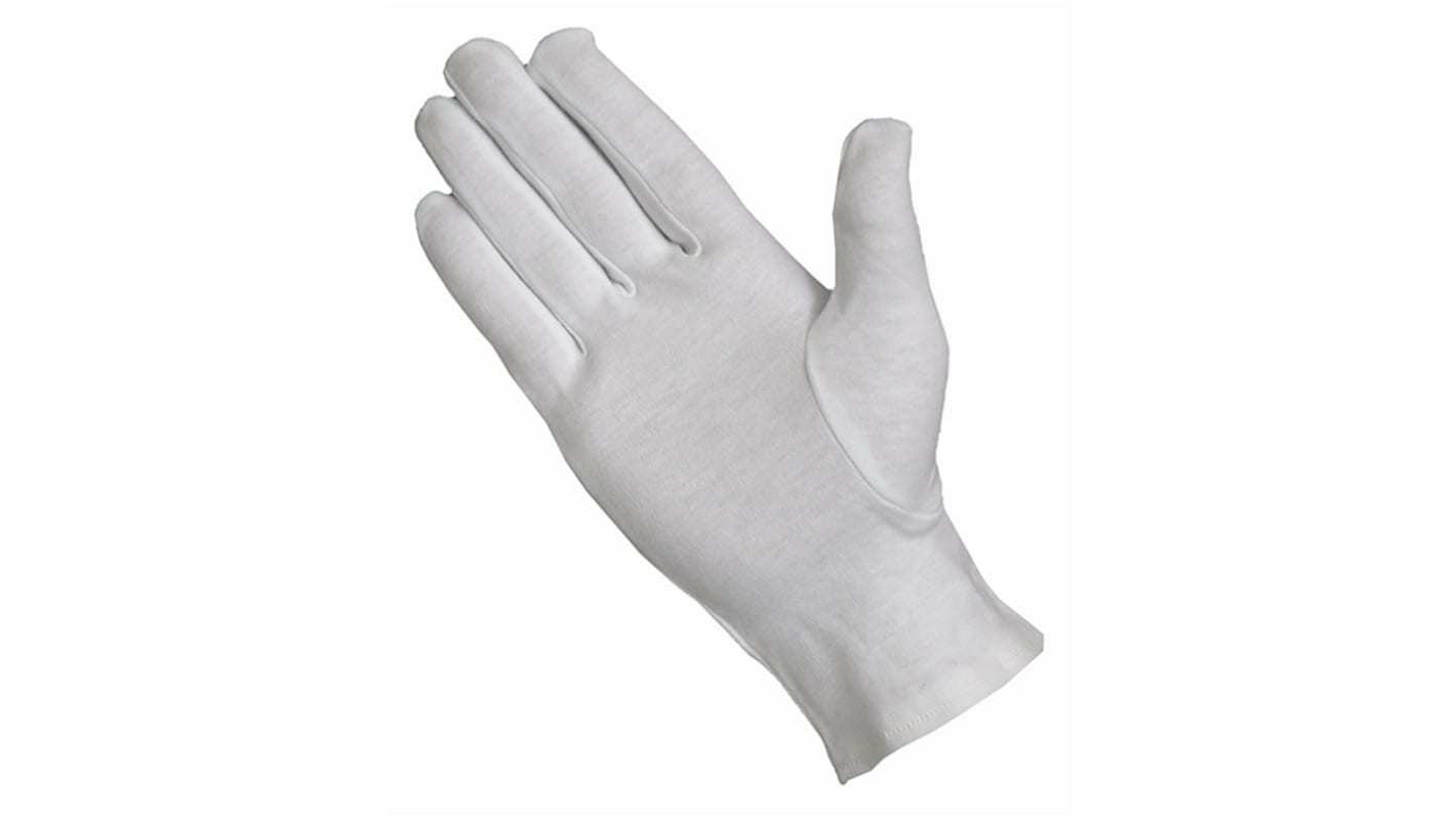 RS PRO White Cotton General Purpose Gloves, Size 9, Large