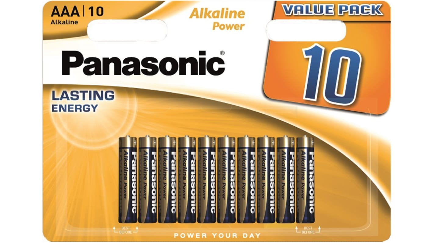 Panasonic Industrial Powerline Alkaline AAA Batteries 1.5V