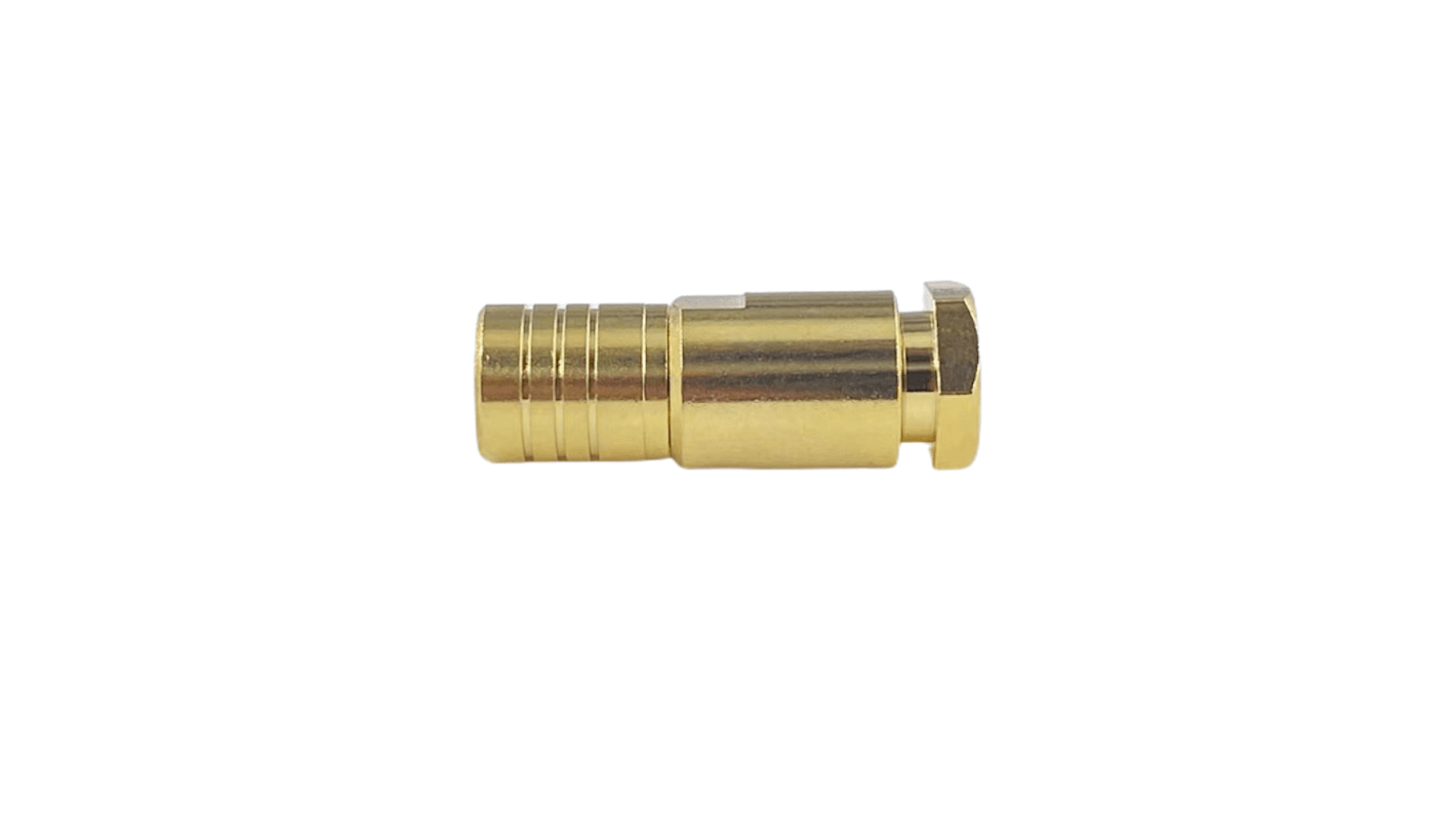 Conector coaxial RS PRO, Hembra, Recto, Impedancia 50Ω, Montaje de Cable, Terminación de Abrazadera, 4GHz, RG174/U, Oro