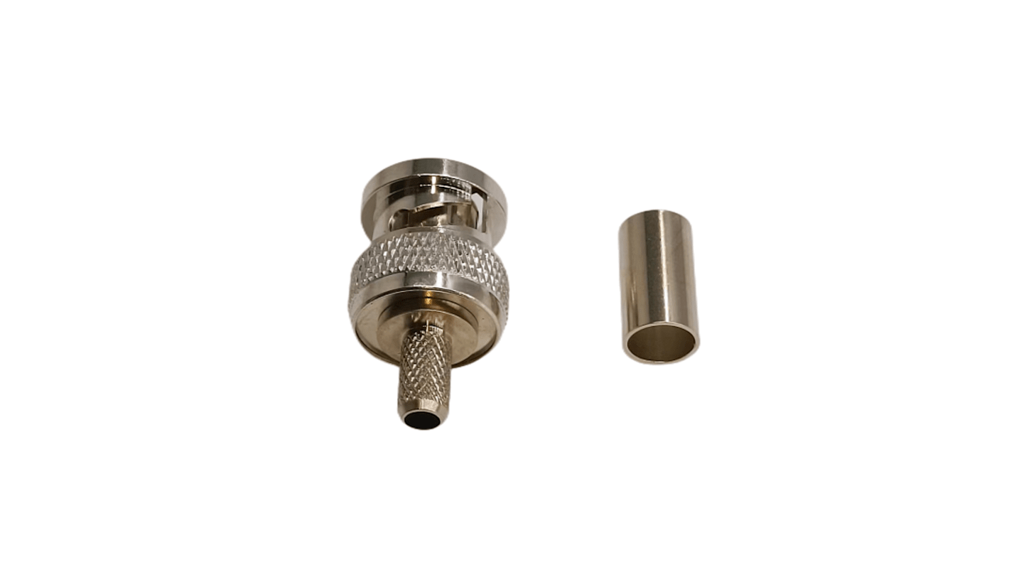 RS PRO Stecker Koaxialsteckverbinder BNC-Steckverbinder, Kabelmontage Crimp-Anschluss, 50Ω, Gerade
