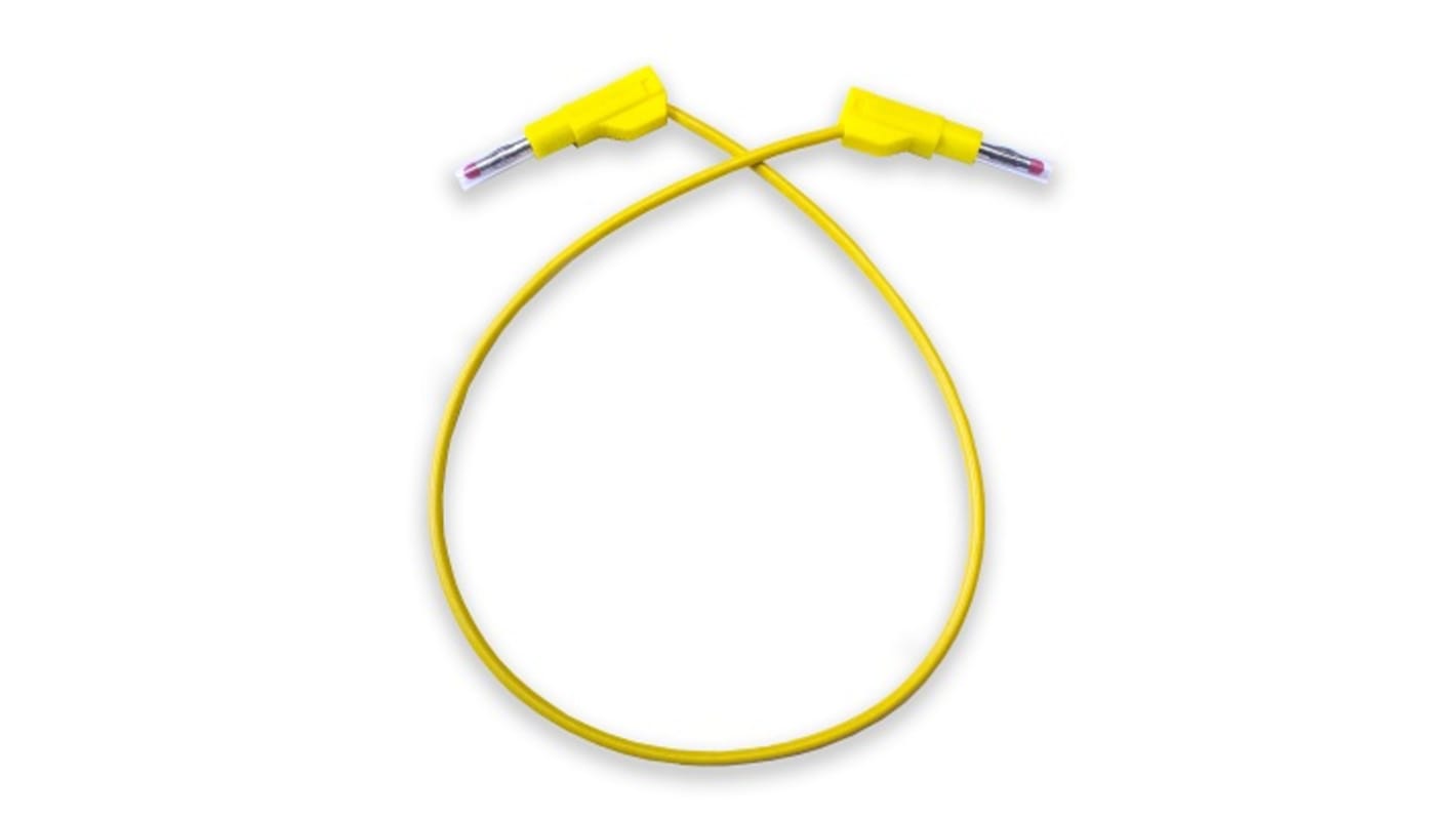 Mueller Electric Test Leads, 20A, 1kV, Yellow, 609.6mm Lead Length