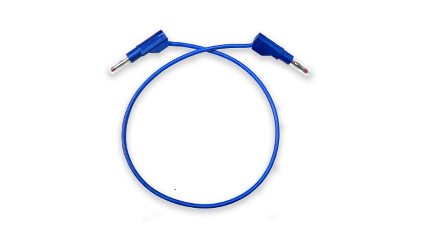 Mueller Electric Test Leads, 20A, 1kV, Blue, 609.6mm Lead Length