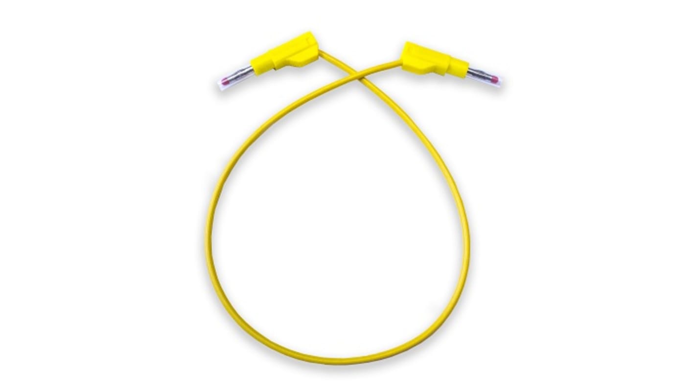 Mueller Electric Test Leads, 20A, 1kV, Yellow, 36in Lead Length
