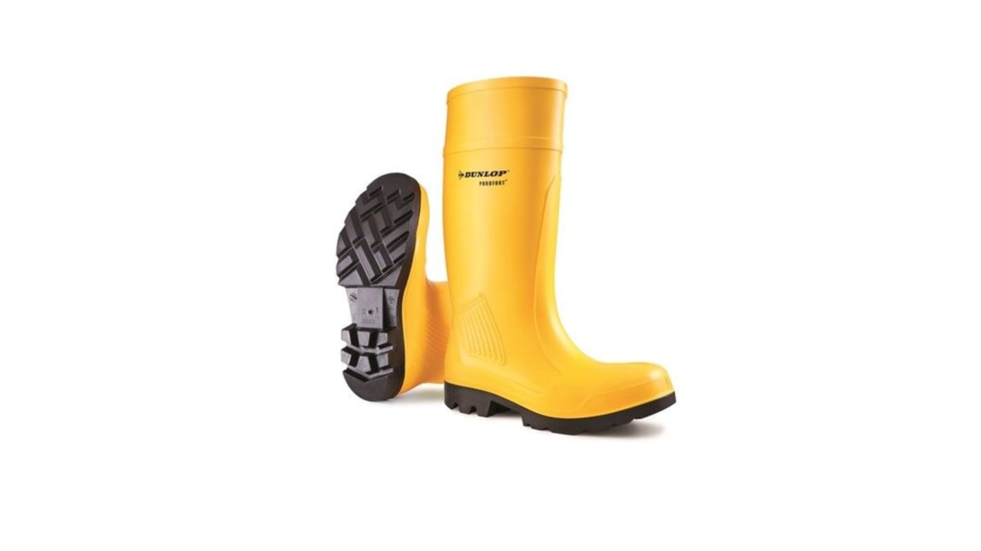 Dunlop EN20345 S5, Unisex, Sicherheitsstiefel Gelb mit Edelstahl-Schutzkappe , Größe 41 / UK 7