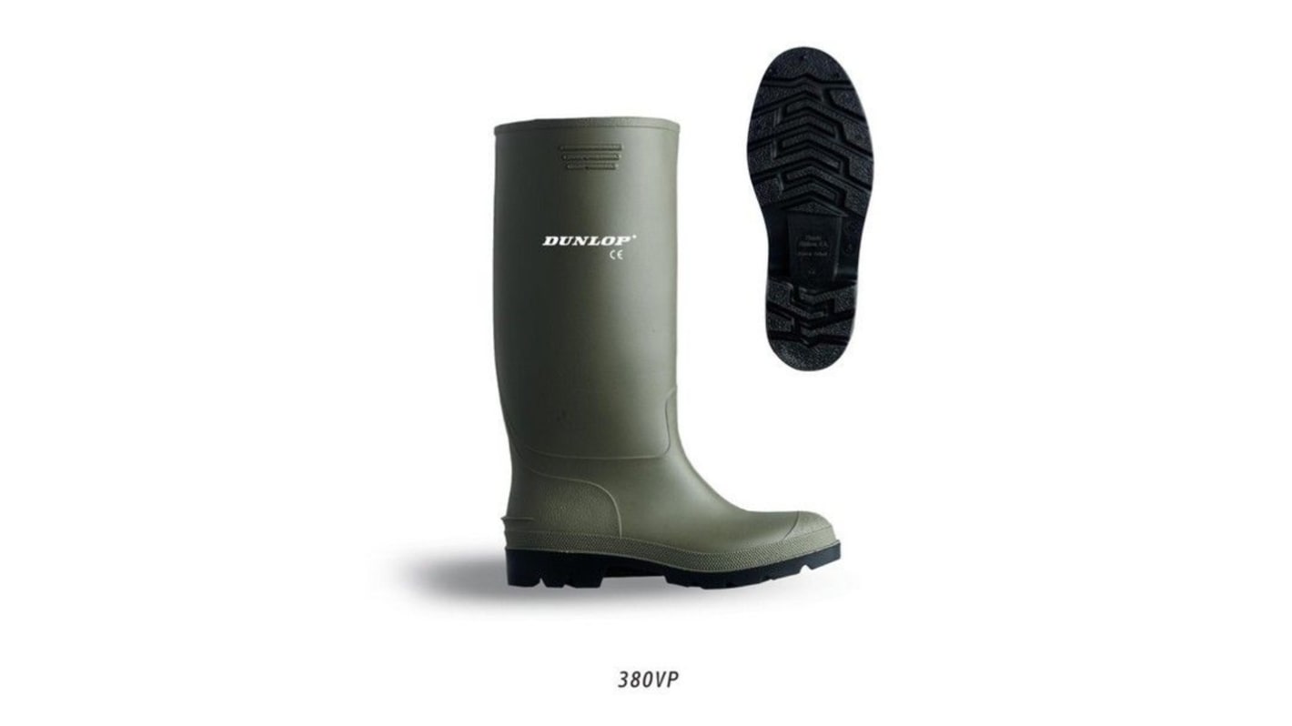 Dunlop Green Unisex Safety Wellingtons, UK 6, EU 39