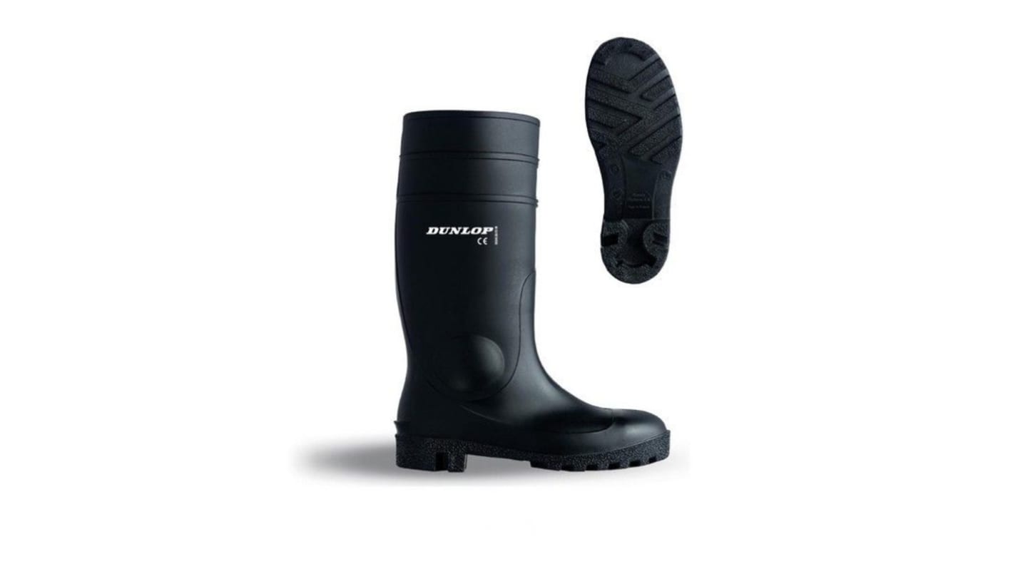 Dunlop EN20345 S5, Unisex, Sicherheitsstiefel Schwarz, mit Edelstahl-Schutzkappe , Größe 48 / UK 13