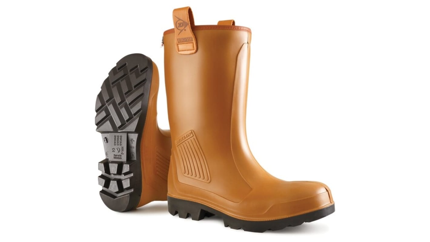 Dunlop EN20345 S5, Unisex, Sicherheitsstiefel Braun, mit Edelstahl-Schutzkappe / UK 7