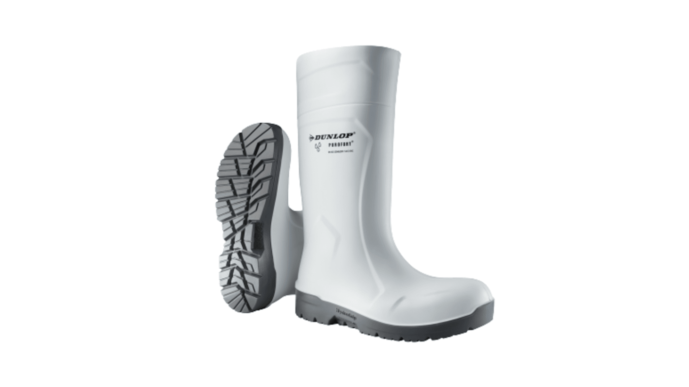 Dunlop White Steel Toe Capped Unisex Safety Wellingtons, UK 5, EU 38