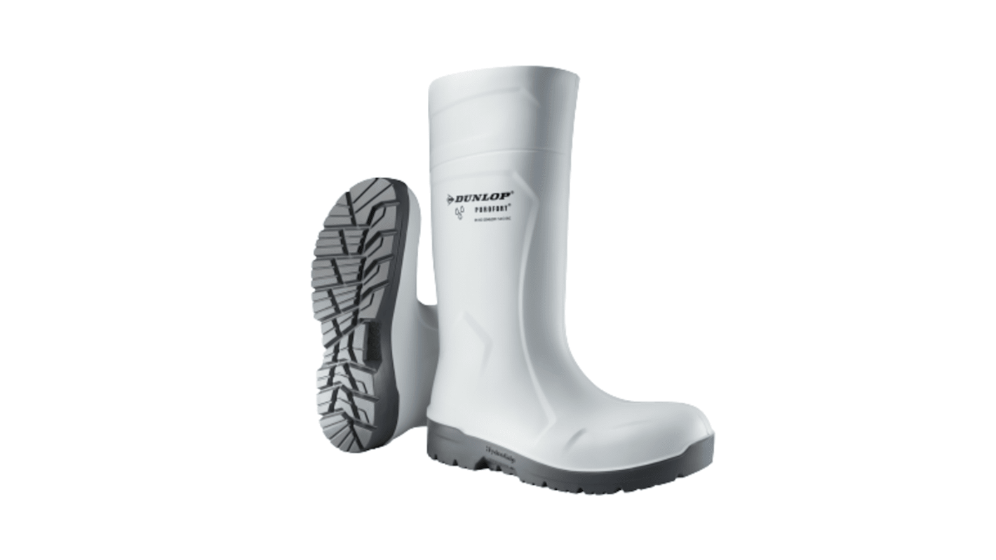 Dunlop White Steel Toe Capped Unisex Safety Wellingtons, UK 6, EU 39