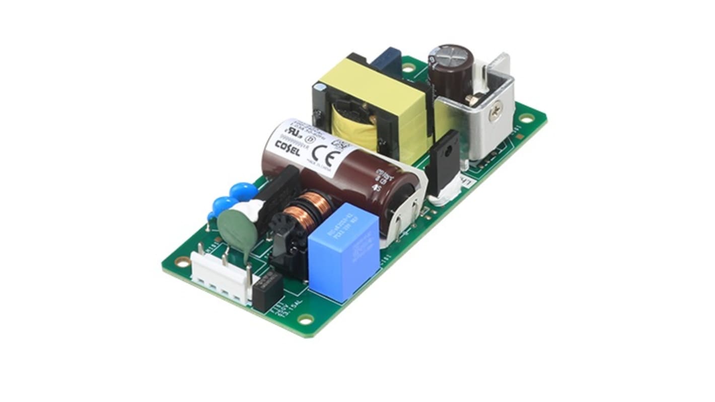 Cosel AC-DC Power Supply, LHA50F-12-Y, 12V dc, 4.3A, 51.6W, 1 Output, 85 → 264V ac Input Voltage