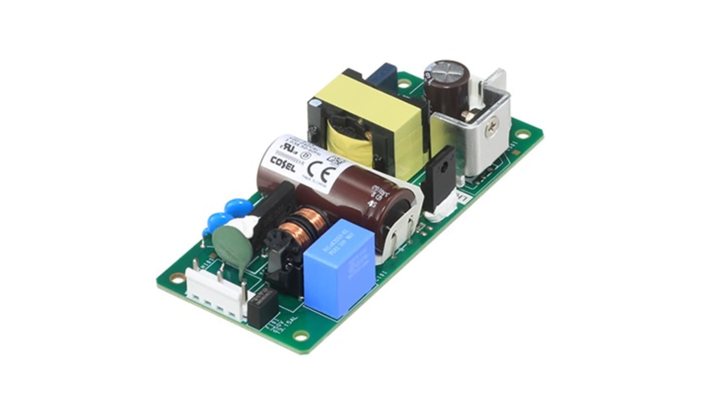 Cosel AC-DC Power Supply, LHA50F-24-Y, 24V dc, 2.1A, 50.4W, 1 Output, 85 → 264V ac Input Voltage