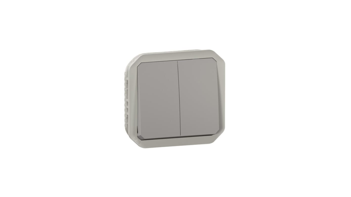 Legrand Grey Push Button Light Switch, 1 Way