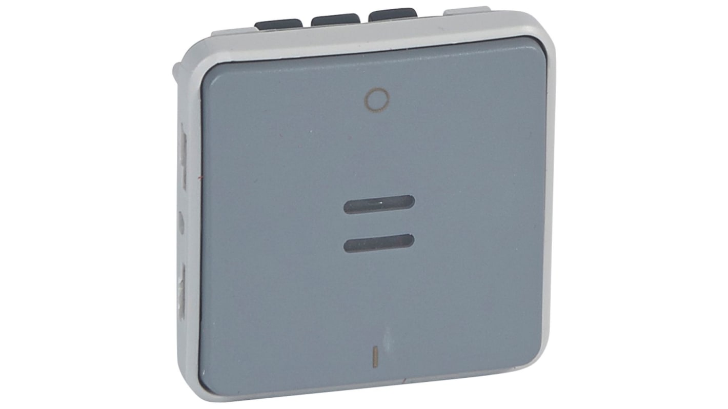 Legrand Grey Push Button Light Switch, 1 Way