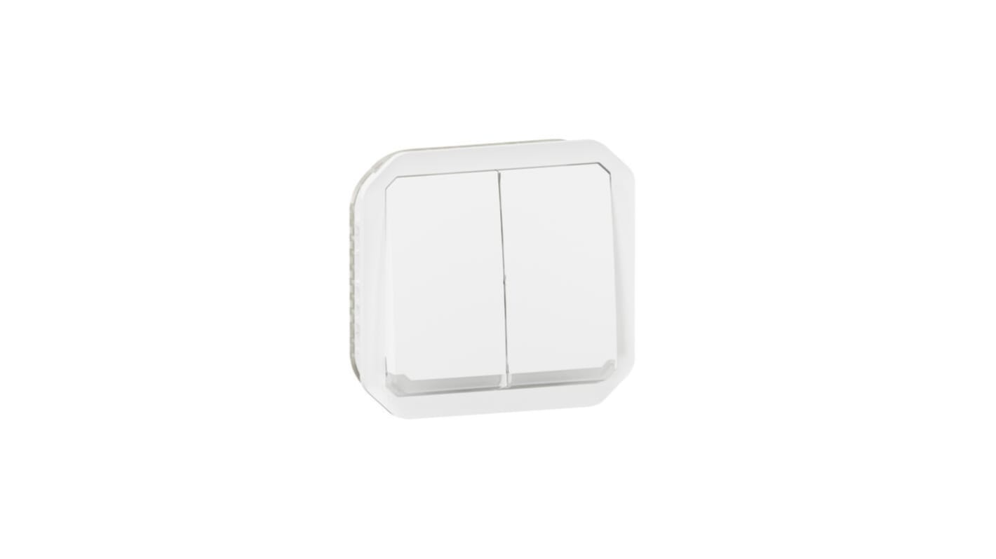 Legrand White Push Button Light Switch, 1 Way