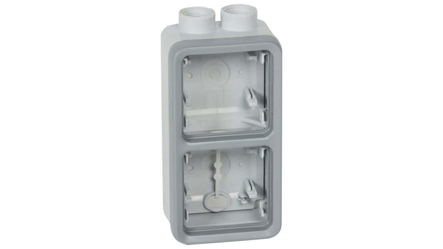 Legrand Grey Thermoplastic Back Boxes, IP55, 2 Gangs