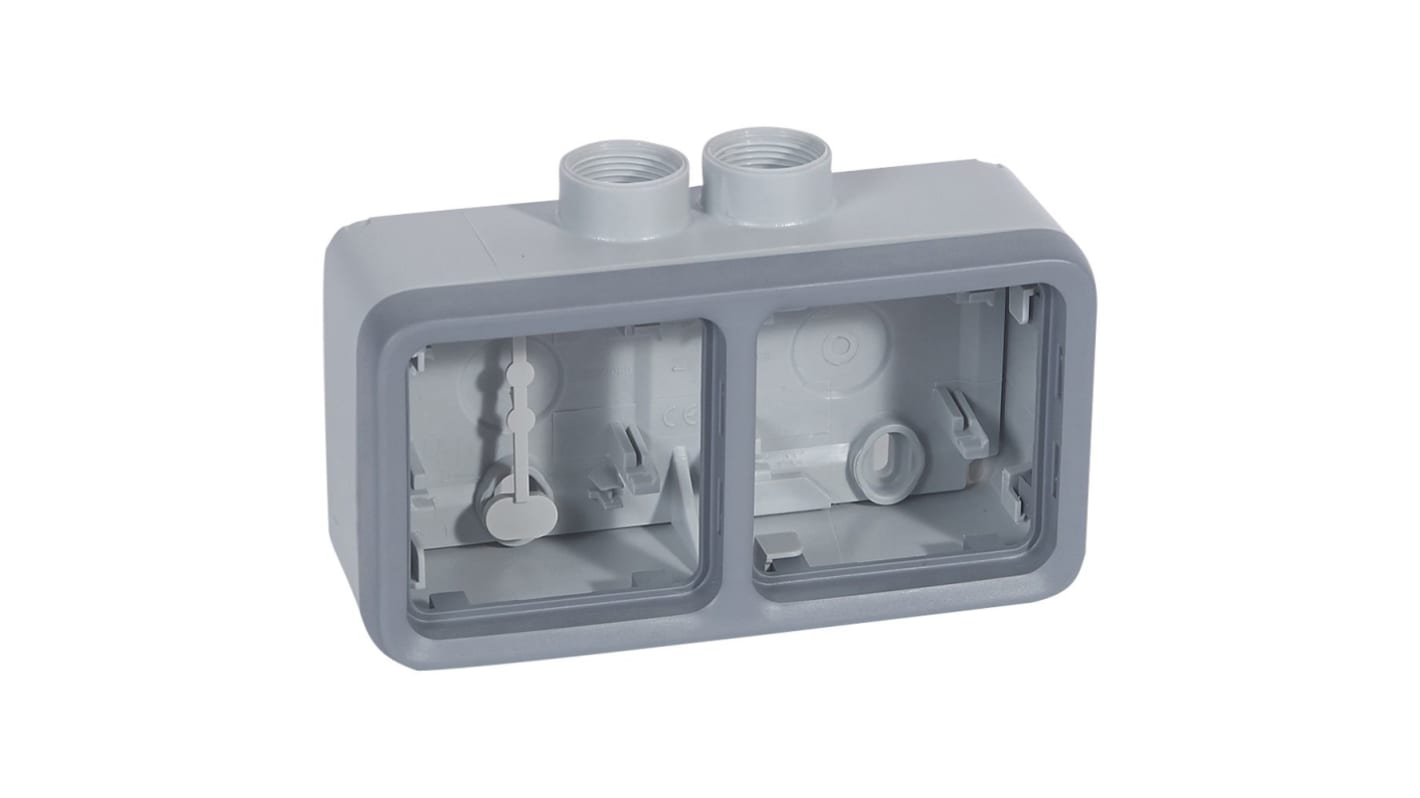 Legrand Grey Thermoplastic Back Boxes, IP55, 2 Gangs