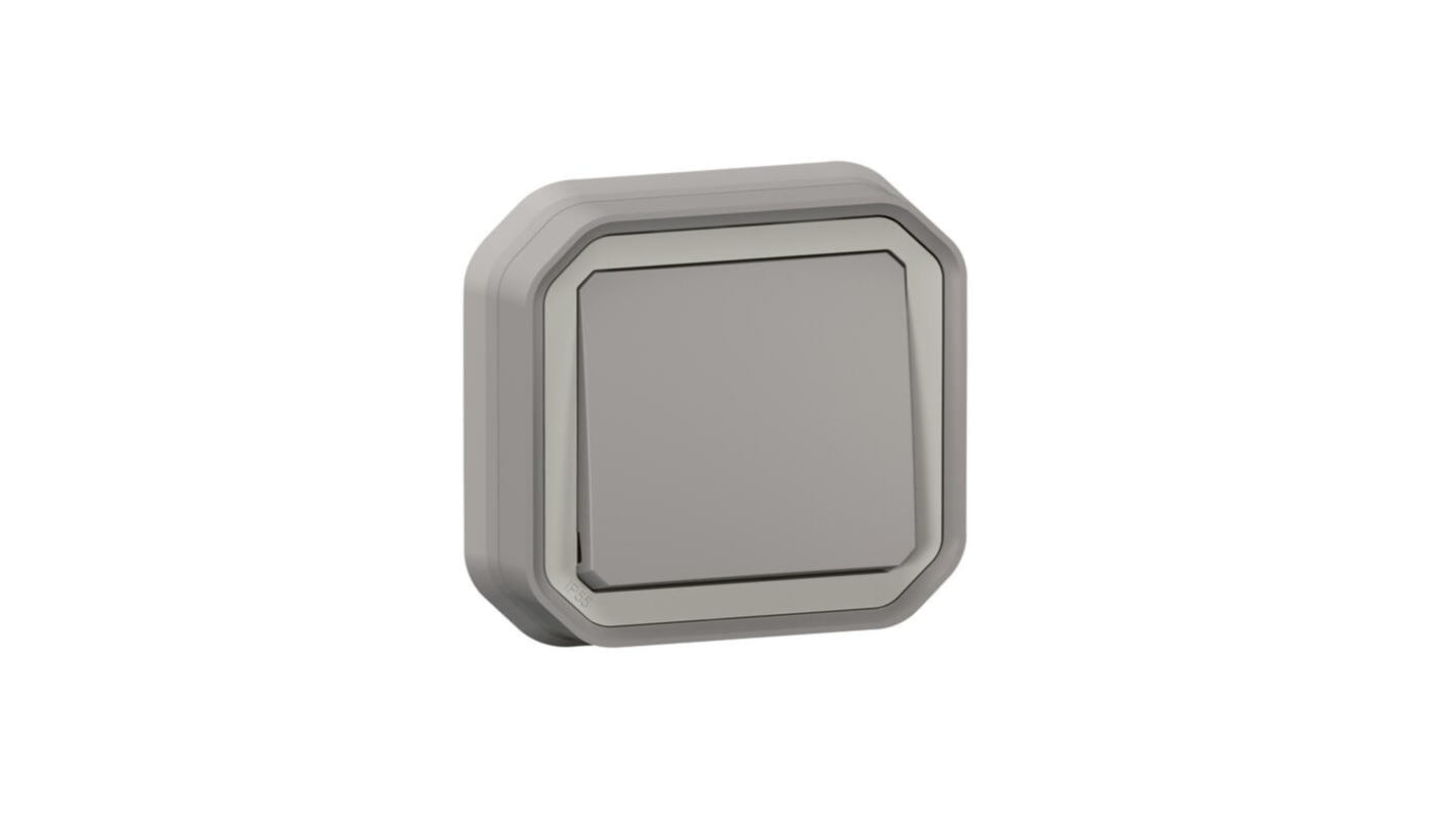 Legrand Grey Push Button Light Switch, 1 Way