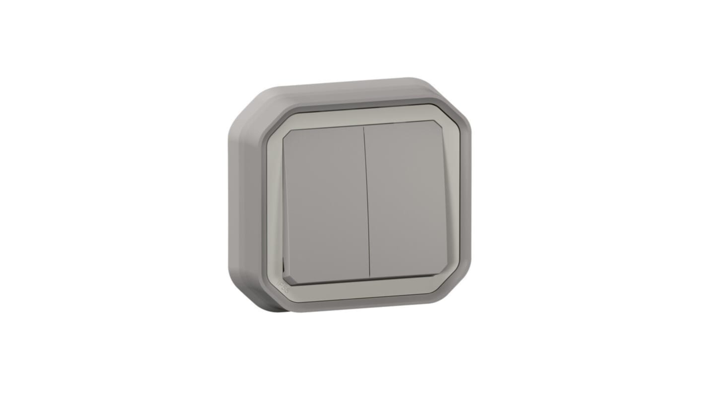 Legrand Grey Push Button Light Switch, 1 Way