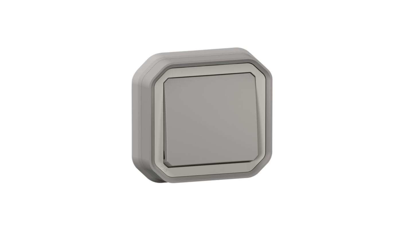 Legrand Grey Push Button Light Switch, 1 Way