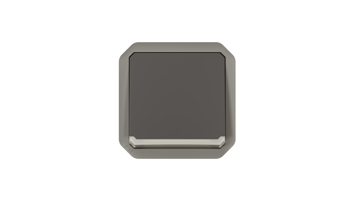 Legrand Grey Push Button Light Switch, 1 Way