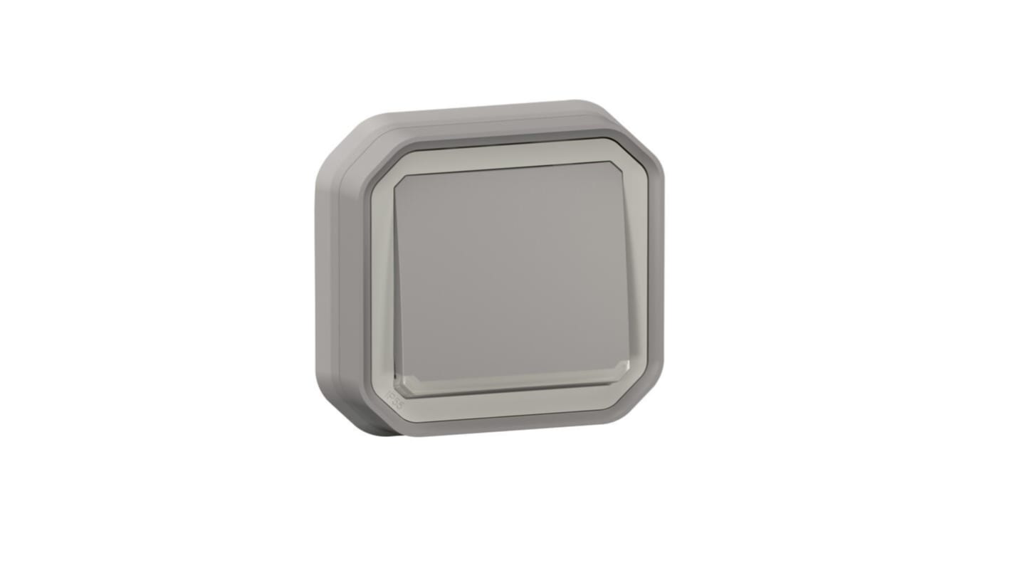 Legrand Grey Push Button Light Switch, 1 Way