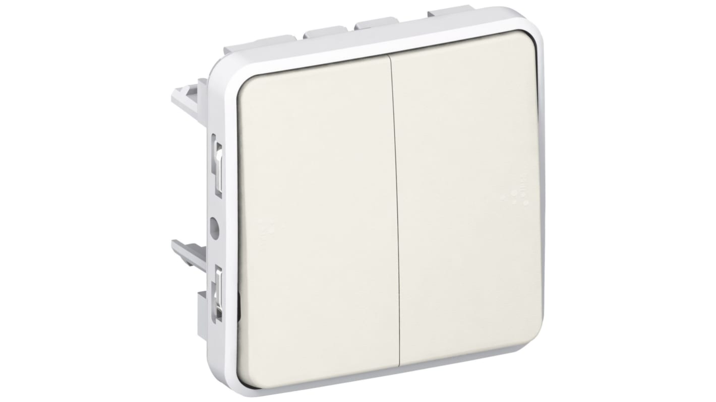 Legrand Lichtschalter Druckknopf-Lichtschalter, 1-polig, 1 Wege Schwarz IP 55 10A