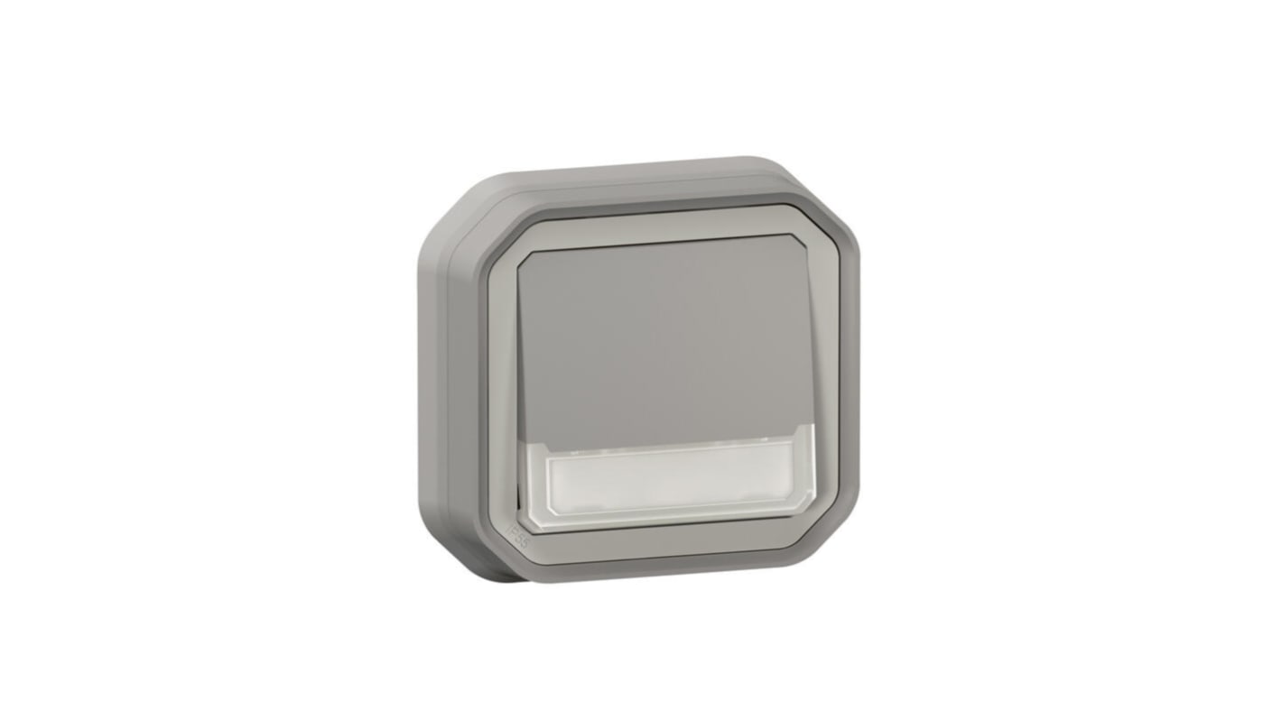 Legrand Grey Push Button Light Switch, 1 Way