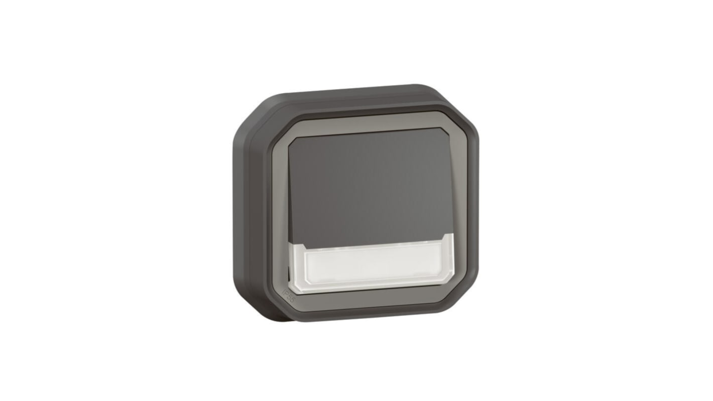 Legrand Grey Push Button Light Switch, 1 Way