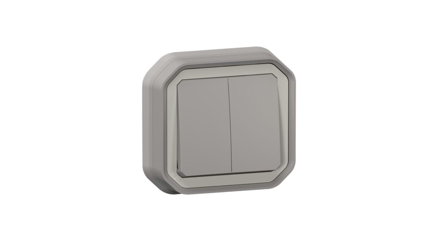 Legrand Grey Push Button Light Switch, 1 Way