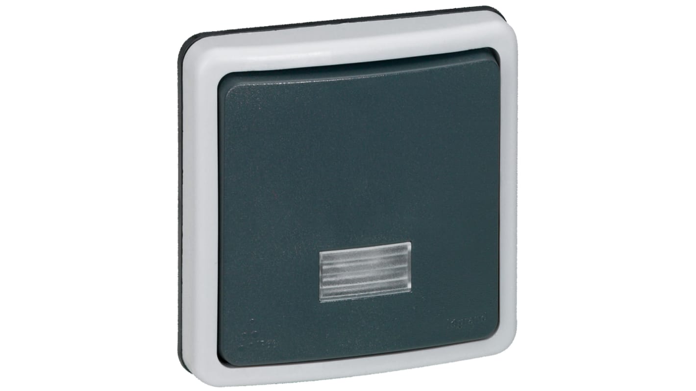 Legrand Grey Push Button Light Switch, 1 Way