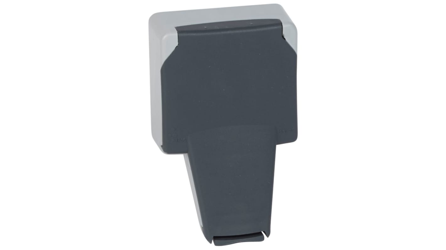 Legrand Grey Plug Socket, 2 Poles, 16A, NF Socket