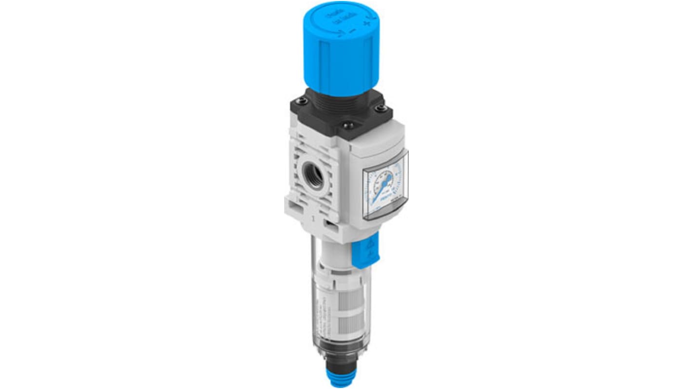 Festo MS Polycarbonate Filter Regulator, 40μm, G 1/4, Automatic, 1 → 10 bar, 8098264