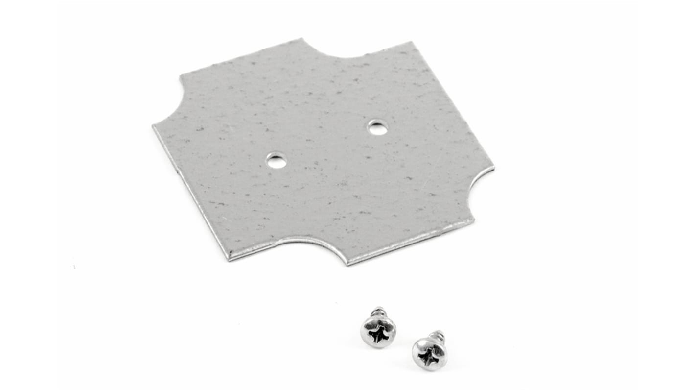 Hammond Steel Mounting Plate, 66mm W, 66mm L for Use with 1554 & 1555 B & B2 Enclosures