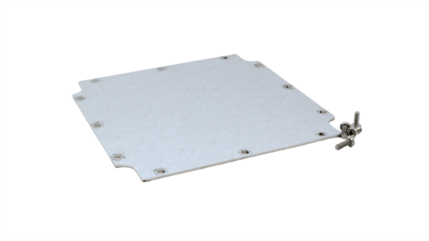 Hammond Steel Mounting Plate, 140mm W, 140mm L for Use with 1554 & 1555 Q & Q2 Enclosures