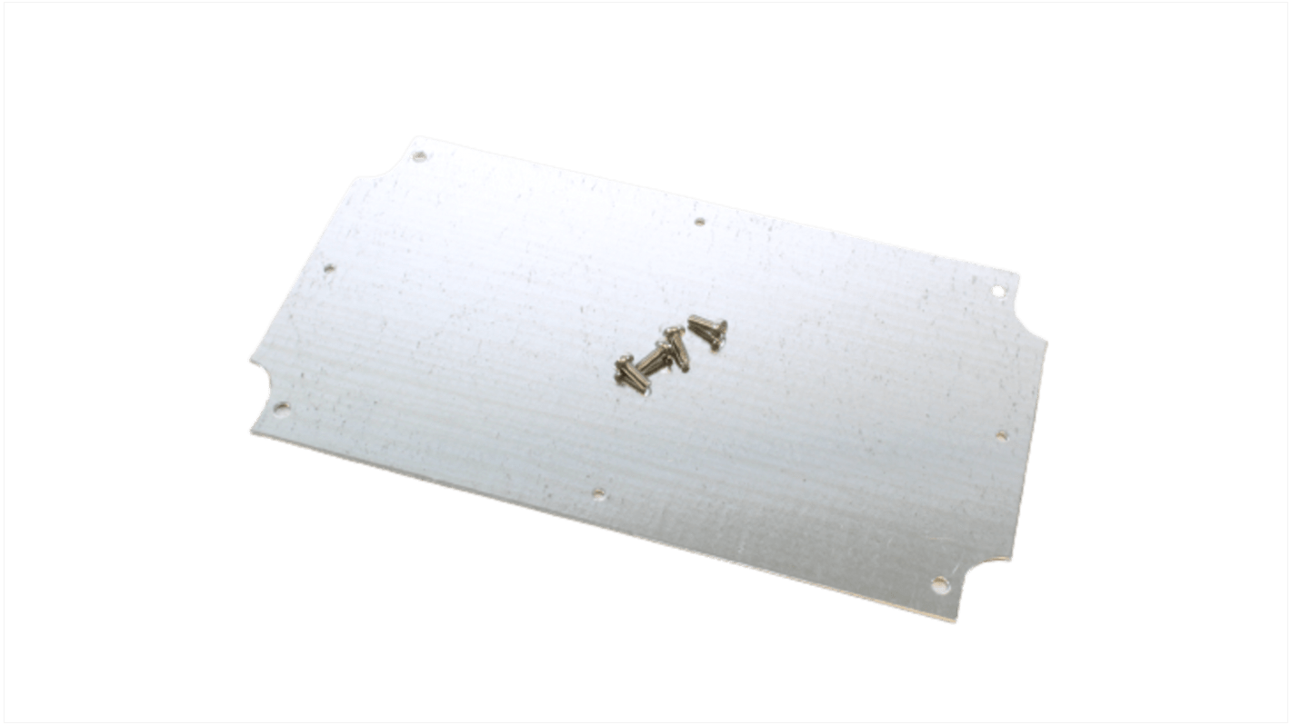 Hammond Steel Mounting Plate, 120mm W, 200mm L for Use with 1554 & 1555 U & U2 Enclosures