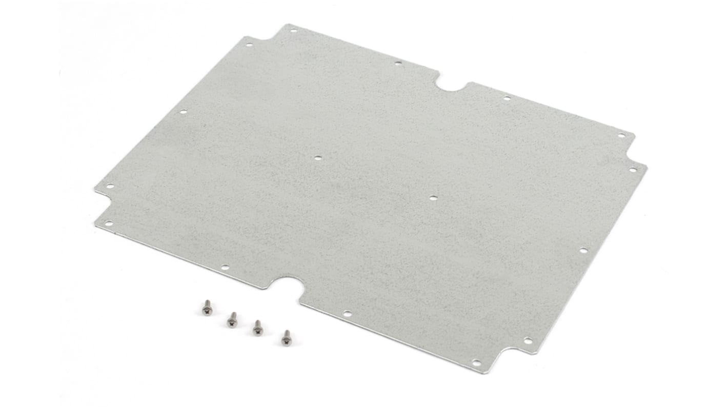 Hammond Steel Mounting Plate, 240mm W, 300mm L for Use with 1554 & 1555 X Enclosures