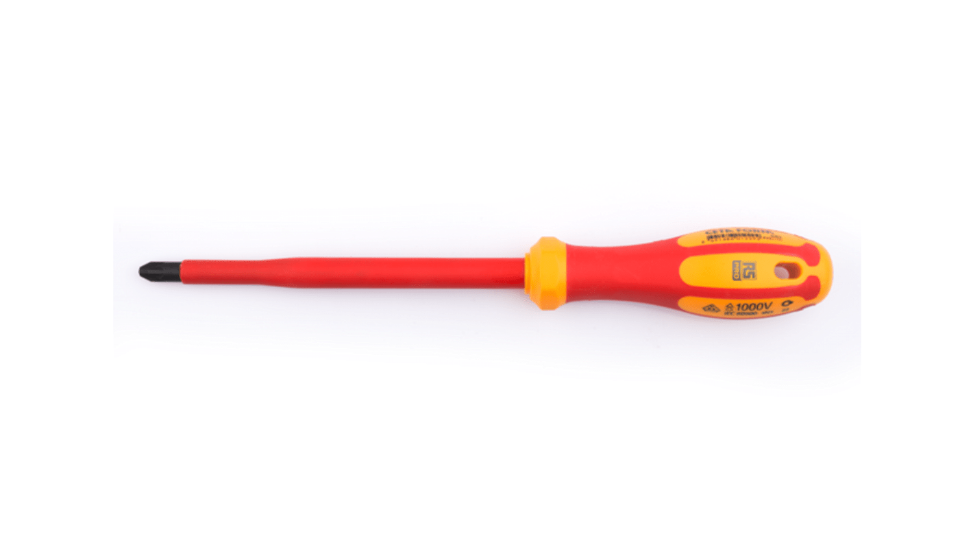 RS PRO Phillips Insulated Screwdriver, PH3 Tip, 150mm Blade, VDE/1000V, 270mm Overall