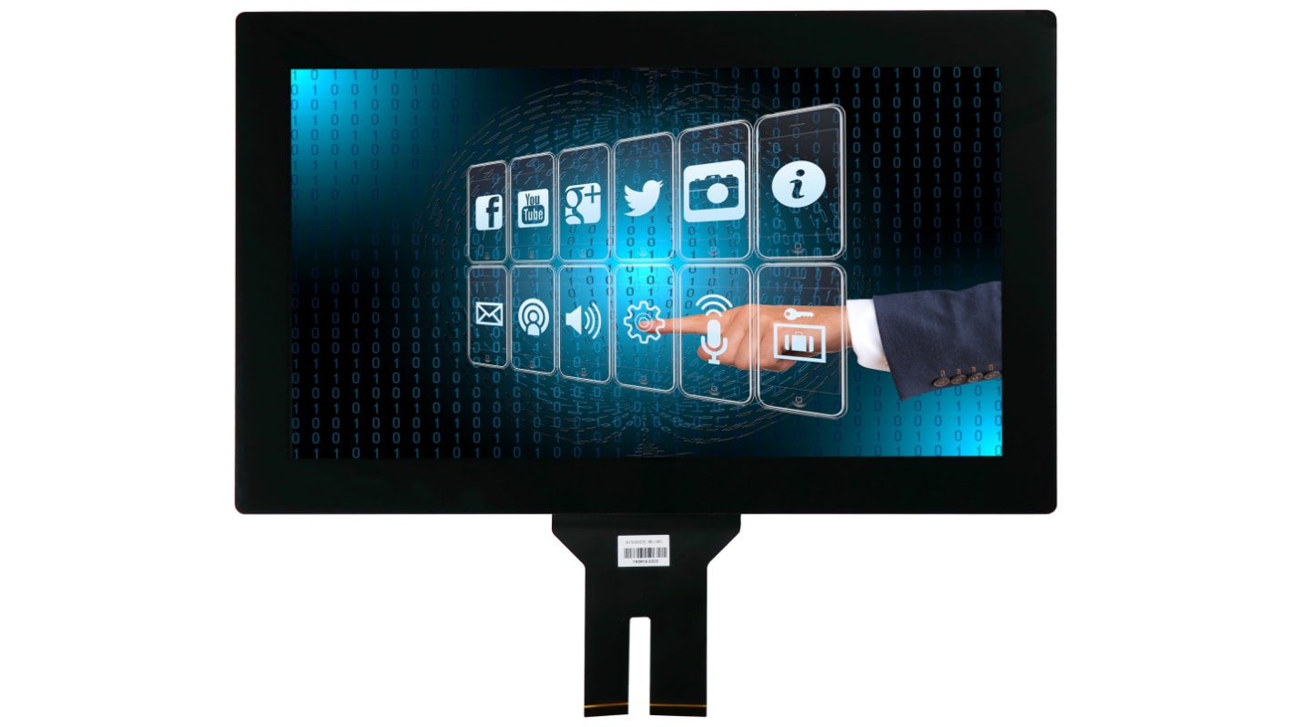 RS PRO TFT LCD-display 15.6tommer TFT LED baglys, 396 x 249 x 25.3mm, HDMI I/F Touch Screen