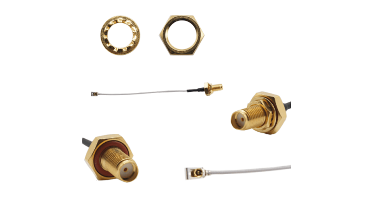 Siretta Male MHF4 to SMA, IP67 Coaxial, Terminated50 Ω