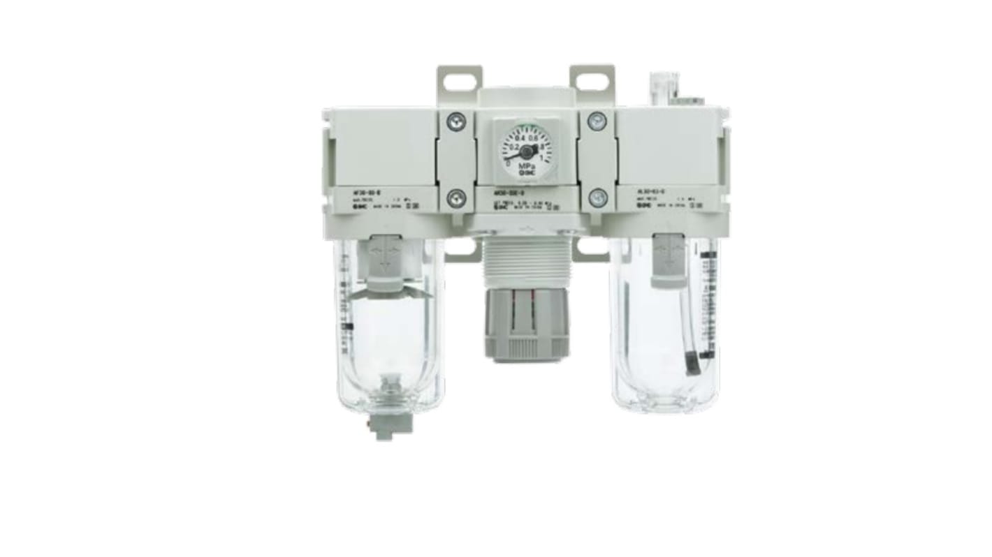 SMC AC40 Filter Regulator, 5μm, Rc 1/2, Manual, 8.5 bar