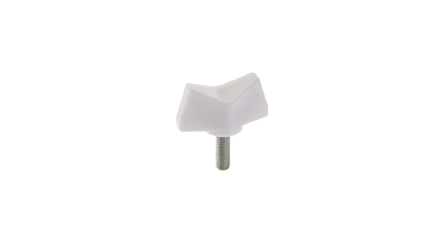 Yahata Neji, M3 Nylon, Steel Thumb Screw, Chrome Plated Finish, 15mm