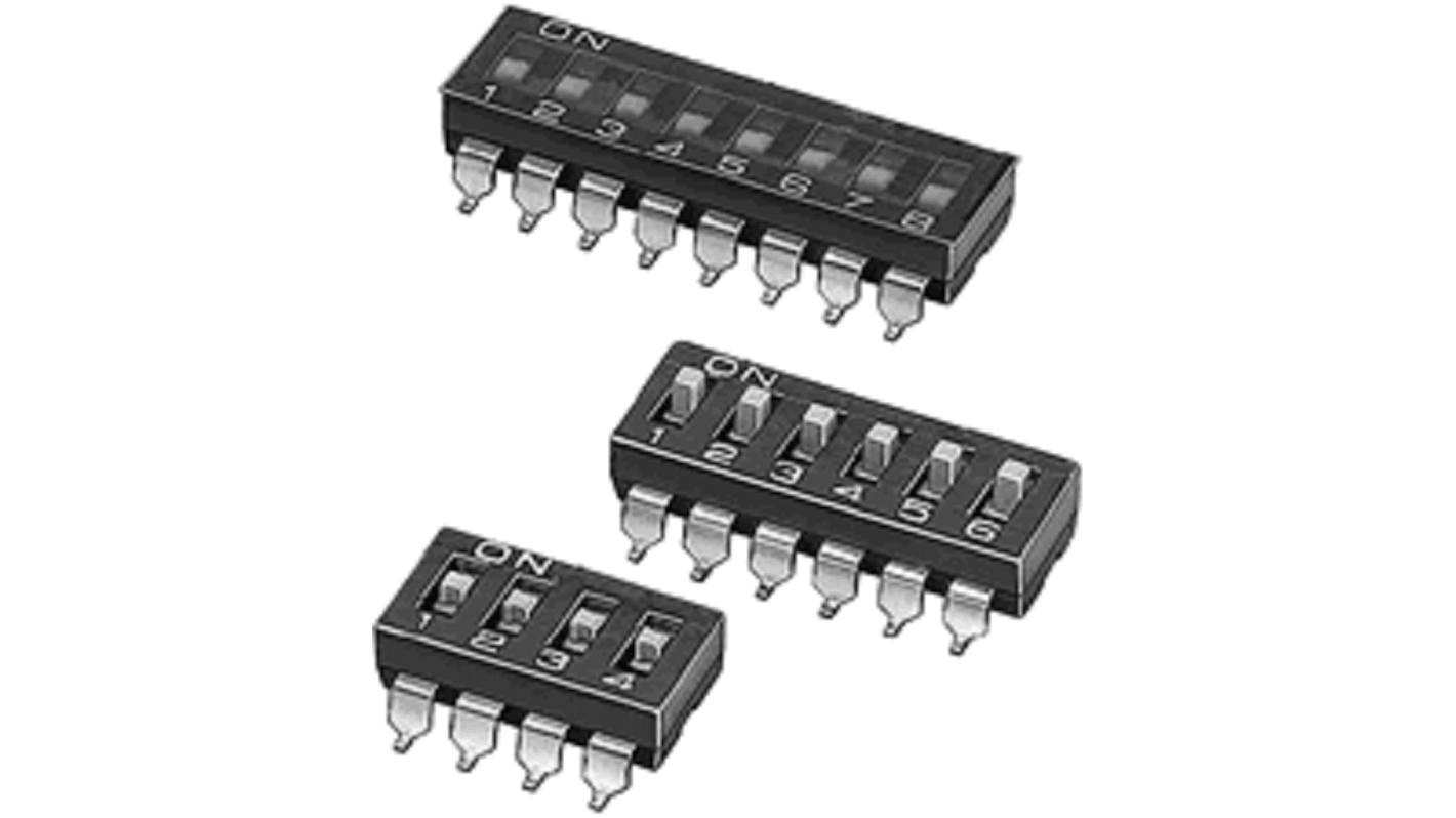 Slide DIP Switch SPST 1 Pos SMT 25mA 24V