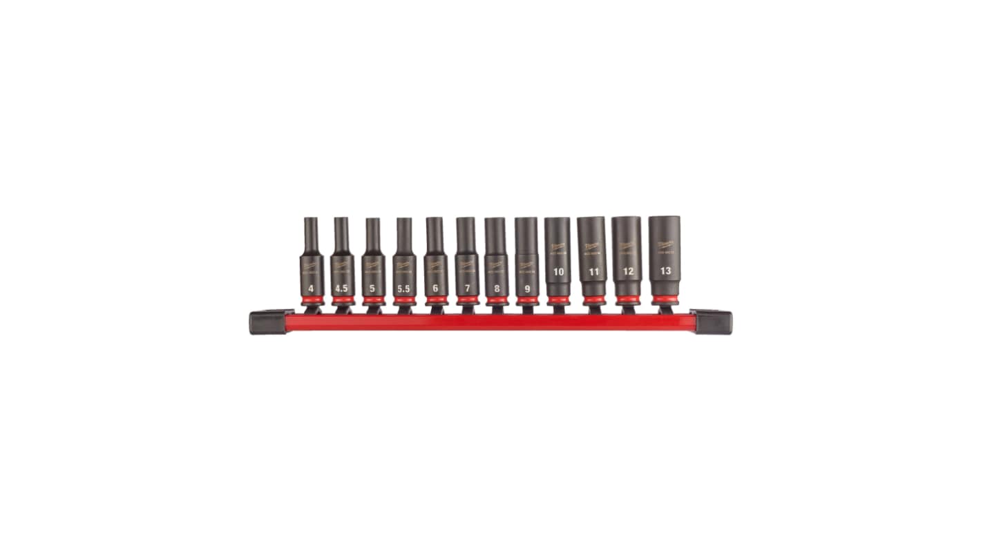Milwaukee 4 → 13mm, 1/4 in Drive Impact Socket