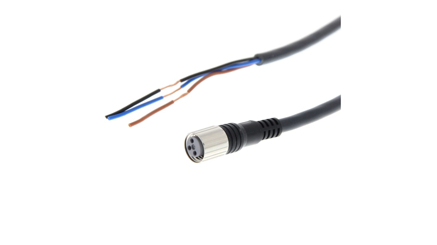 Omron Straight Female M8 to Unterminated Sensor Actuator Cable, 5m