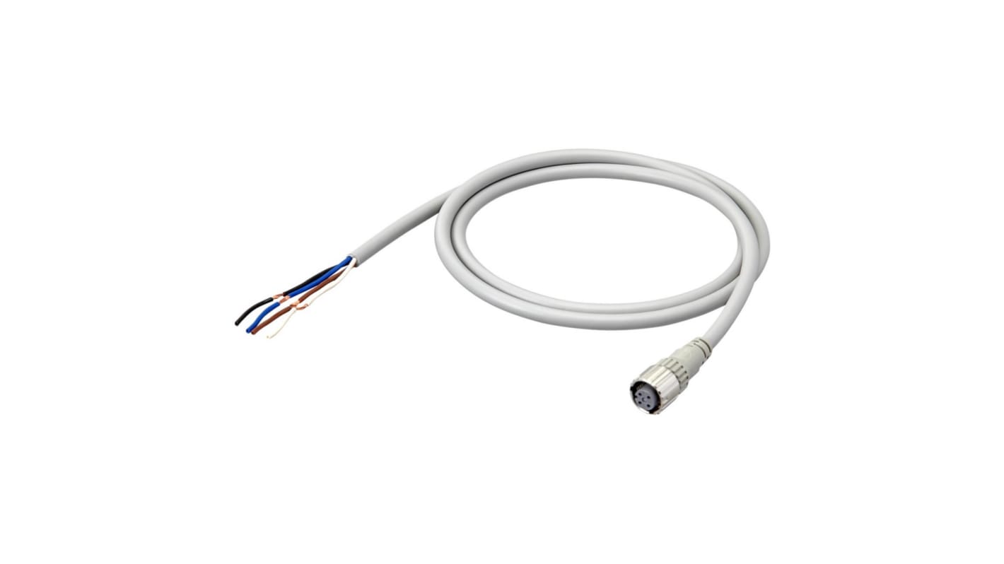 Omron Straight Female M12 to Unterminated Sensor Actuator Cable, 10m