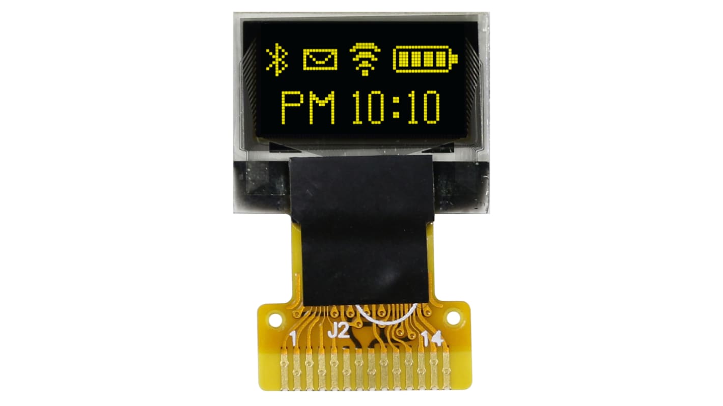 Midas 0.49in Yellow Passive matrix OLED Display 64 x 32pixels COT I2C Interface