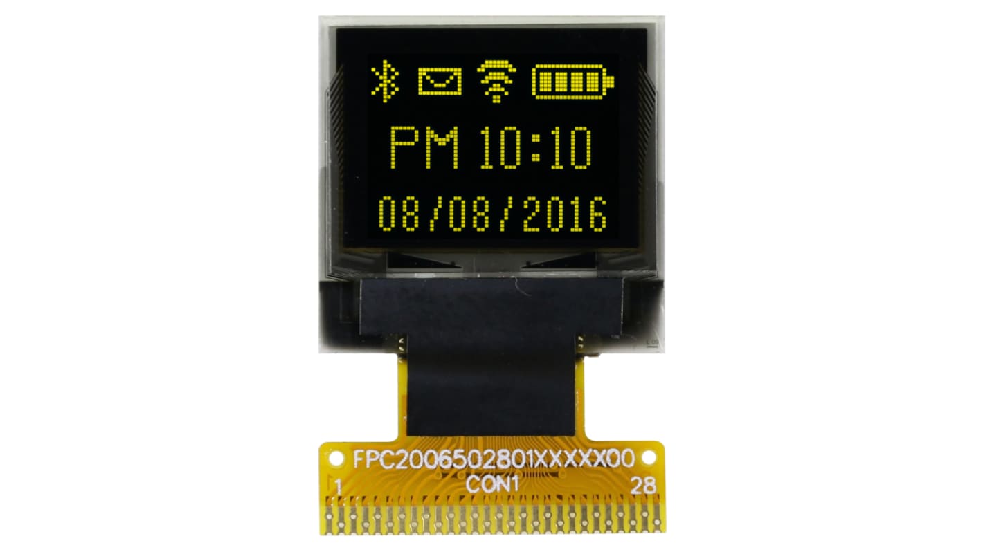 Midas PMOLED屏幕, 0.66in, I2C，平行，SPI接口, 64 x 48pixels