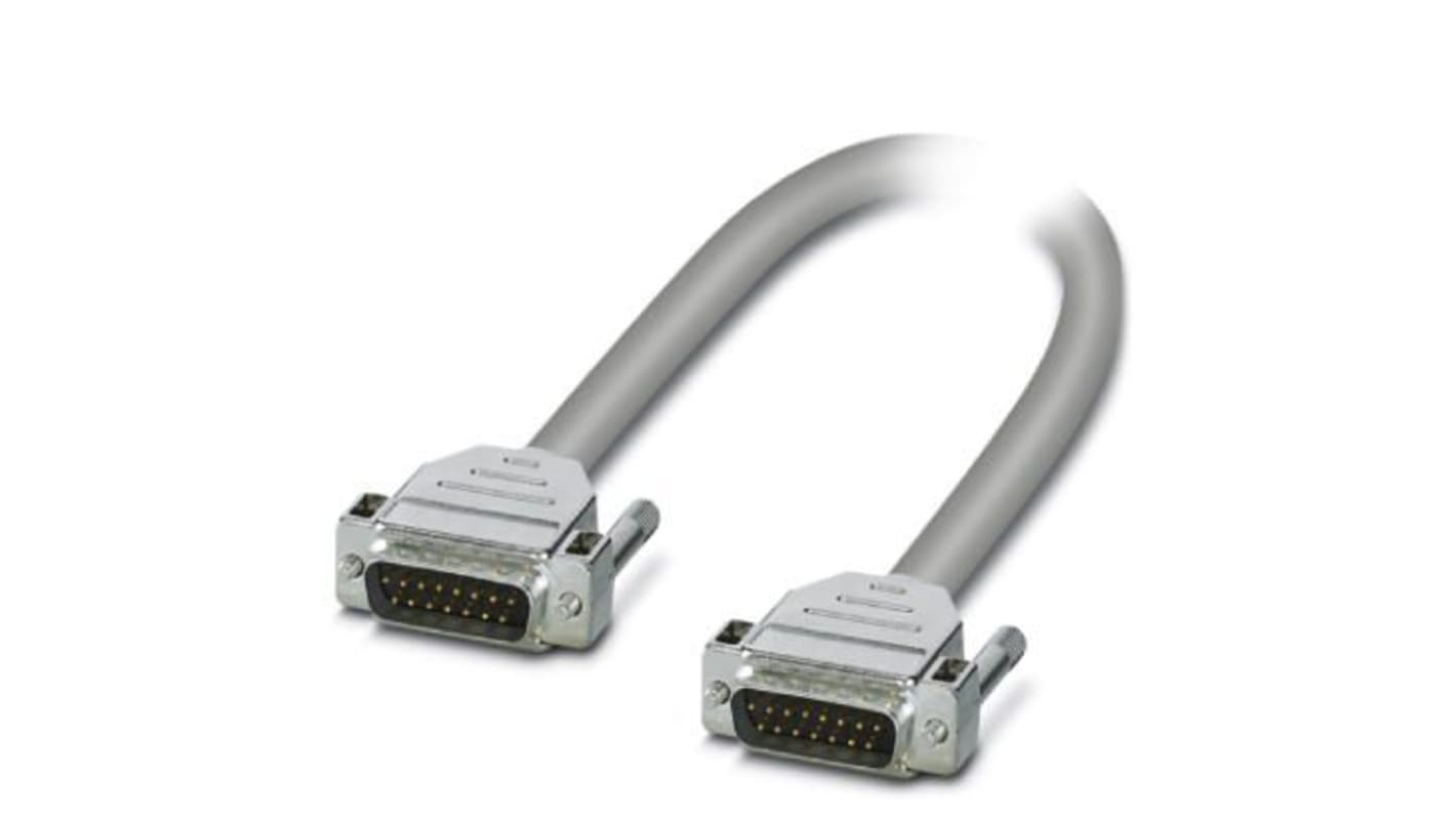 Phoenix Contact Male 15 Pin D-sub to Male 15 Pin D-sub Cable, 2m