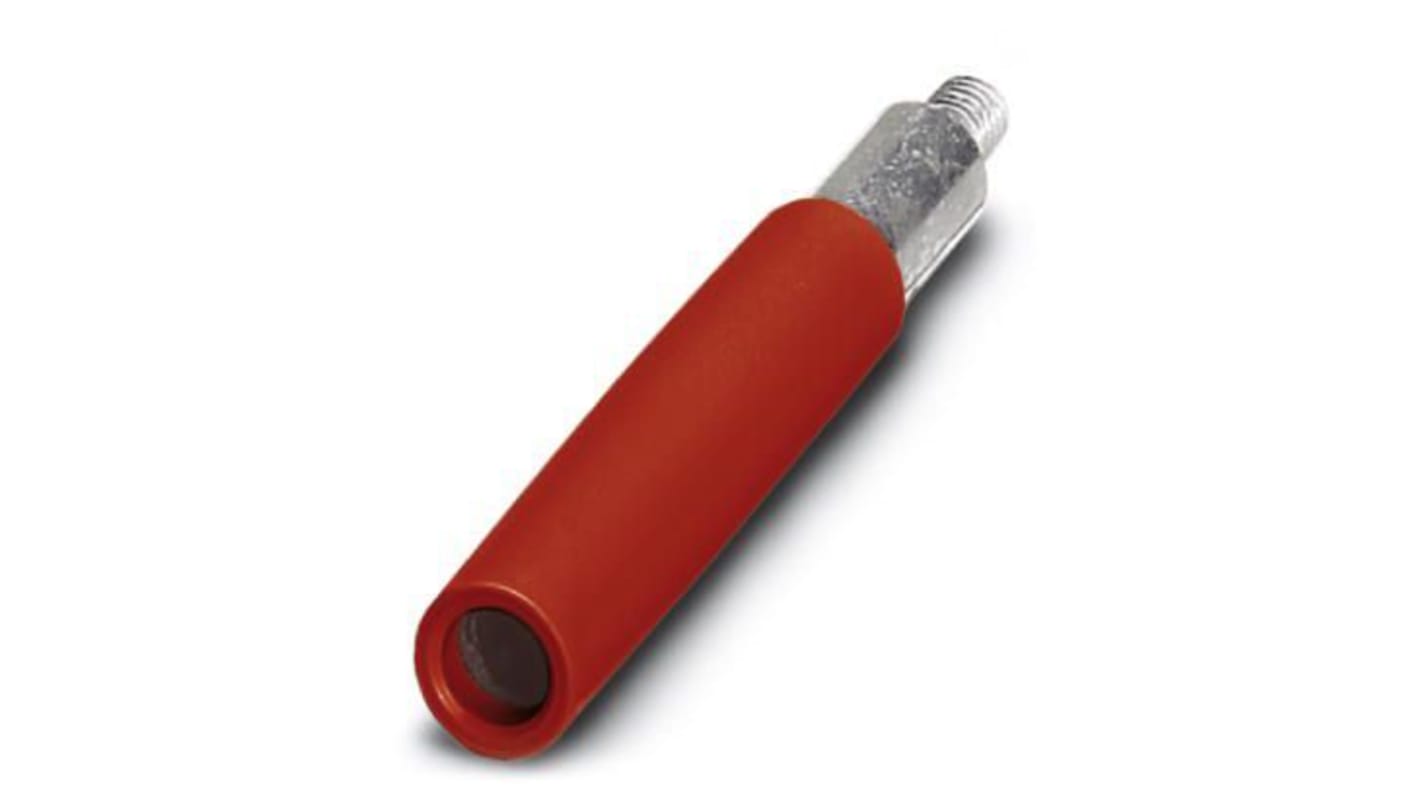 Phoenix Contact Red Test Connector Adapter With Brass contacts - Socket Size: 4.1mm